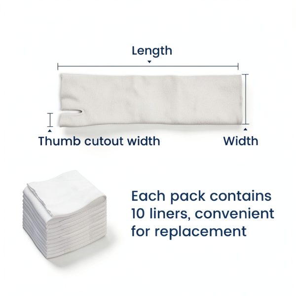 Velpeau Hand Socks Splint Pack of 10 Breathable Stockinette White-5
