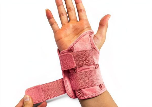 NuCamper Wrist Brace Carpal Tunnel Right Hand Pink Small-Medium-2