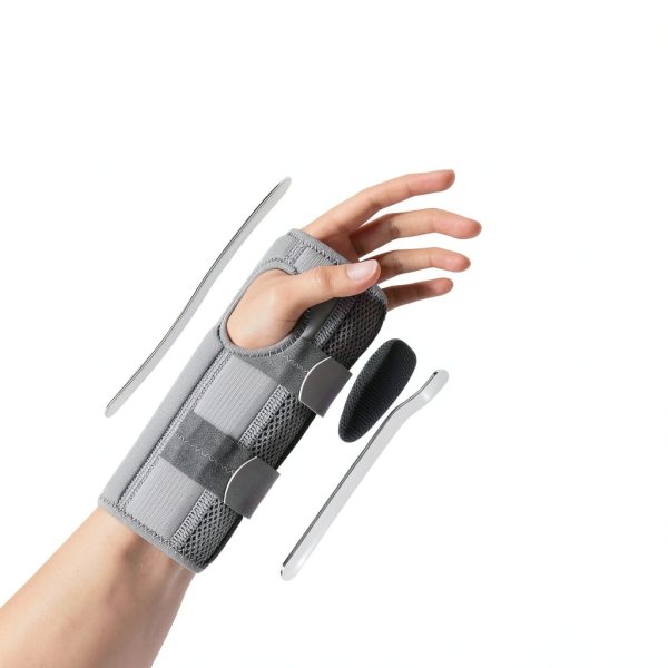 DR. BRACE Adjustable Wrist Brace for Carpal Tunnel S/M Right Hand Grey-1